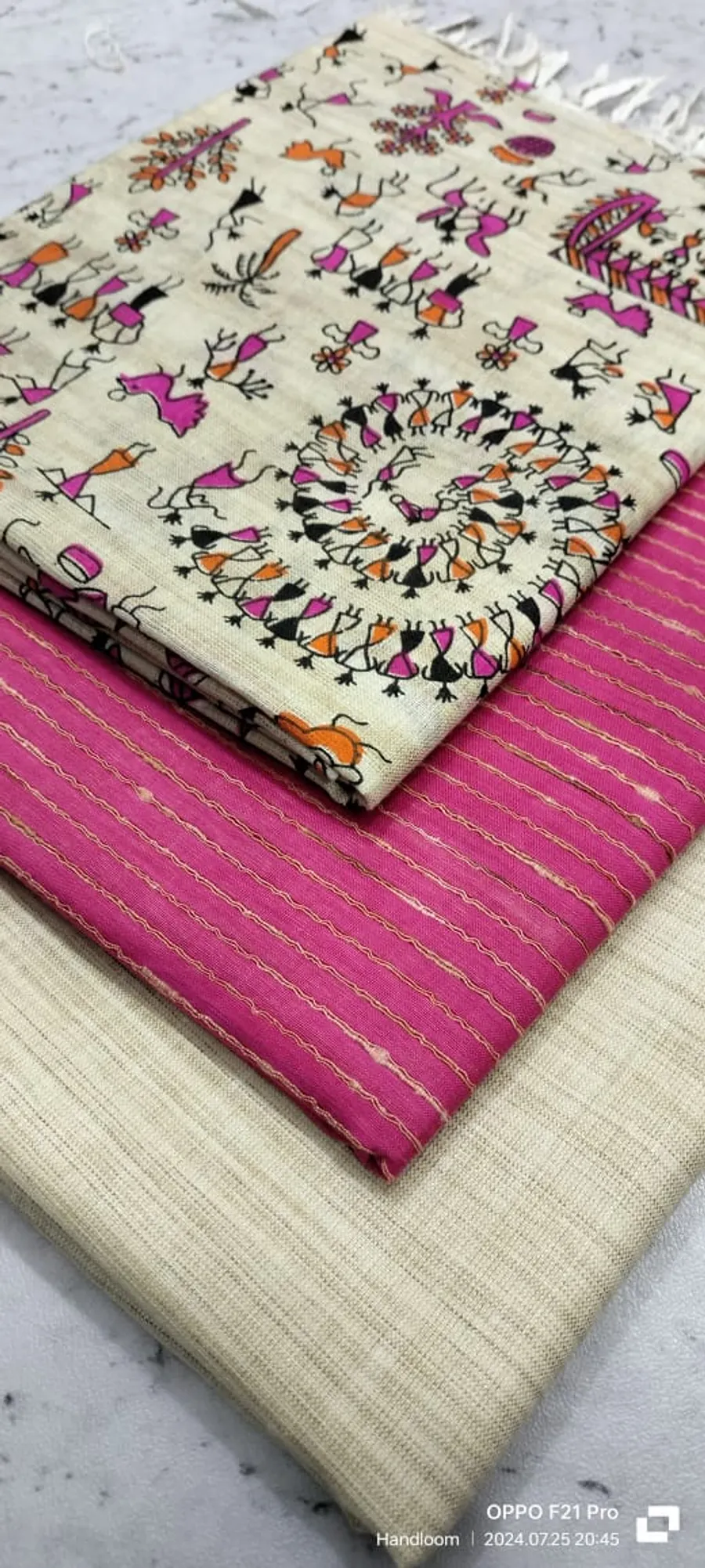 Heritage Screen Print on Pure Dupion Silk